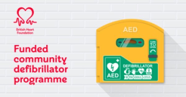 BHF launches free defibrillator scheme to save lives in communities across the UK